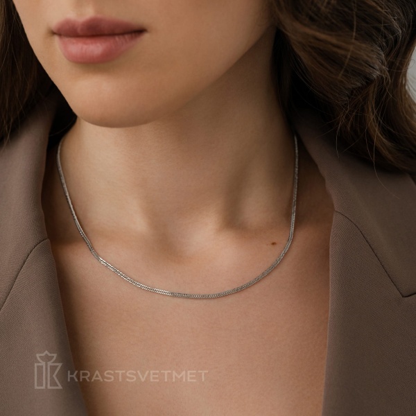 Цепь из серебра 925, плетение «Панцирь»